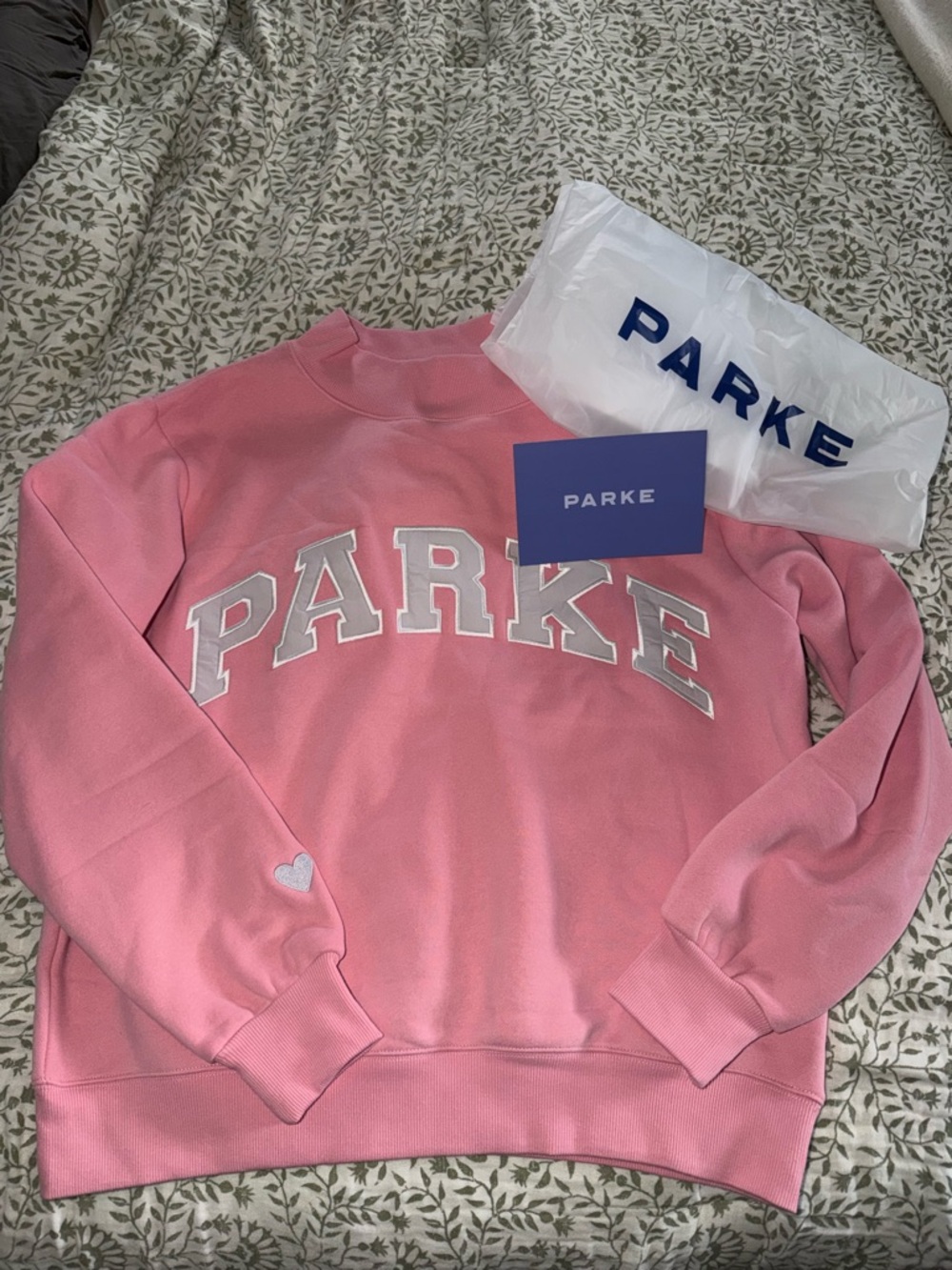 Parke Pink Logo Crewneck Sweatshirt - Picture 2 of 2